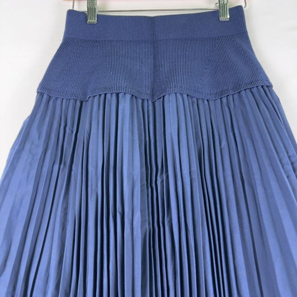 SIMKHAI Stella Pleat Skirt In Midnight-XSmall / midnight - Picture 3 of 4